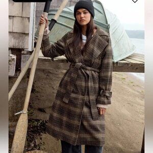 Plaid Trench Coat NWOT Z Supply Medium